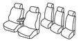 Set coprisedili Superior - Nero/Grigio - compatibile per Volkswagen Sharan (05/95>09/10) Dal 2000