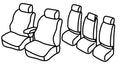 Set coprisedili Superior - Nero/Rosso - compatibile per Volkswagen Touran (05/03>07/10) Fino al 10/2006, Trendline