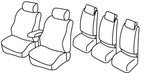 Set coprisedili Superior - Nero/Blu - compatibile per Volkswagen Touran (08/10>08/15) Trendline