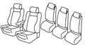 Set coprisedili Superior - Nero/Grigio - compatibile per Volkswagen Touran (08/10>08/15) Highline