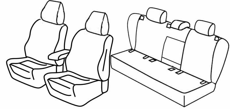 Set coprisedili Superior - Nocciola - compatibile per Volkswagen Golf V 5p (11/03>10/08) Comfortline