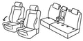 Set coprisedili Superior - Beige - compatibile per Volkswagen Tiguan (05/16>11/23) Highline, Executive