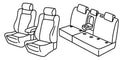 Set coprisedili Superior - Beige - compatibile per Volkswagen Tiguan (05/16>11/23) Highline