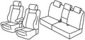 Set coprisedili Superior - Nocciola - compatibile per Volkswagen Tiguan (12/07>08/11) Sportline