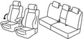 Set coprisedili Superior - Nocciola - compatibile per Volkswagen Tiguan (12/07>08/11) Sportline