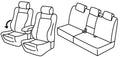 Set coprisedili Superior - Nero/Blu - compatibile per Volkswagen Tiguan (09/11>04/16) Sportline