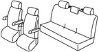 Set coprisedili Superior - Grigio/Nero - compatibile per Volkswagen Multivan T6 (08/15>12/19) - Volkswagen Multivan T6.1 (01/20>12/24)