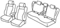 Set coprisedili Superior - Nero/Blu - compatibile per Volkswagen Arteon 4p (06/17>01/21) R-Line