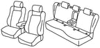 Set coprisedili Superior - Nero/Blu - compatibile per Volkswagen Arteon 4p (06/17>01/21) R-Line