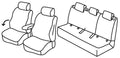 Set coprisedili Superior - Nocciola - compatibile per Volkswagen T-Cross (04/19>) R-Line, Style