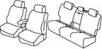 Set coprisedili Superior - Nero/Blu - compatibile per Volkswagen Golf VII Sportsvan (05/14>08/18) Trendline, Comfortline