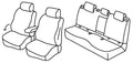Set coprisedili Superior - Nero/Blu - compatibile per Volkswagen T-Roc (11/17>08/25)