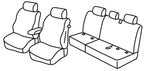 Set coprisedili Superior - Nero/Blu - compatibile per Volkswagen Caddy Life (09/15>12/20) Dal 2019>