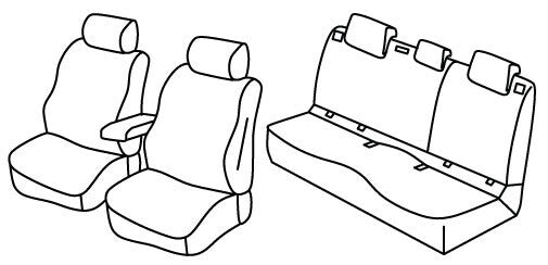 Set coprisedili Superior - Beige - compatibile per Volkswagen T-Roc (11/17>08/25)