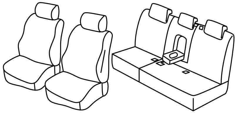Set coprisedili Superior - Beige - compatibile per Volkswagen Touareg (05/10>06/18)