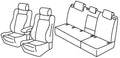 Set coprisedili Superior - Nero/Rosso - compatibile per Volkswagen Golf VI Variant (10/09>09/13)