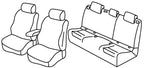Set coprisedili Superior - Nero/Rosso - compatibile per Volkswagen Golf VII 5p (11/12>12/19) Comfortline, Blue Motion - Volkswagen Golf VII Variant (10/13>05/20) Comfortline, Blue Motion