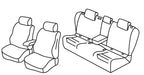 Set coprisedili Superior - Beige - compatibile per Volkswagen Passat 4p (12/14>10/20) Trendline, Highline