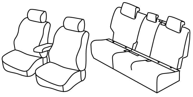 Set coprisedili Superior - Beige - compatibile per Volkswagen Golf VII Sportsvan (05/14>08/18) Comfortline, Trendline