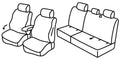 Set coprisedili Superior - Grigio/Nero - compatibile per Volkswagen Caddy (01/21>)
