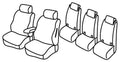 Set coprisedili Superior - Nero/Grigio - compatibile per Volkswagen Touran (09/15>) Trendline