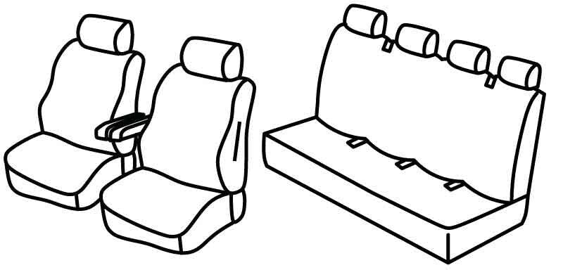 Set coprisedili Superior - Nocciola - compatibile per Volkswagen Crafter (01/17>)