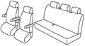 Set coprisedili Superior - Grigio/Nero - compatibile per Volkswagen Multivan T6.1 (01/20>12/24)