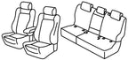 Set coprisedili Superior - Nero/Blu - compatibile per Volkswagen Touareg (07/18>) R-Line
