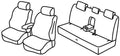 Set coprisedili Superior - Nero/Grigio - compatibile per Volkswagen Amarok (11/23>) Aventura