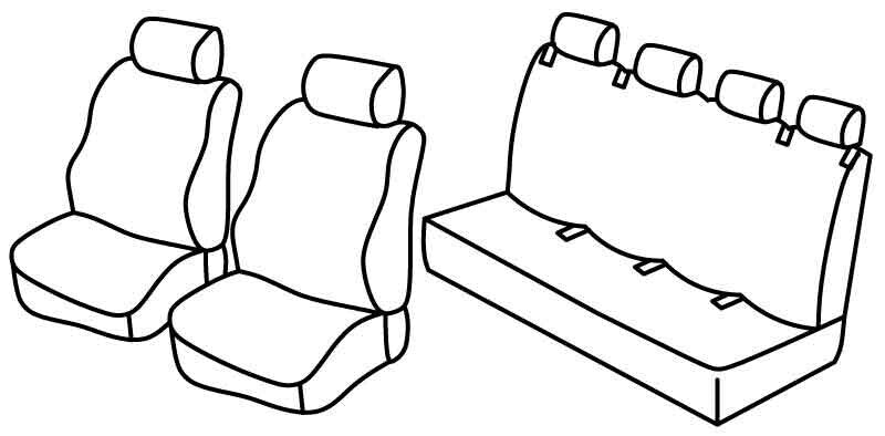 Set coprisedili Superior - Nocciola - compatibile per Volkswagen Crafter (01/17>)