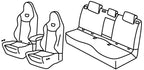 Set coprisedili Superior - Grigio/Nero - compatibile per Volkswagen Passat Variant (12/23>) R-Line