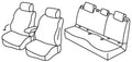 Set coprisedili Superior - Nero/Grigio - compatibile per Volkswagen T-Roc (11/17>08/25)