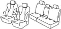 Set coprisedili Superior - Grigio/Nero - compatibile per Volkswagen Tiguan (12/23>) Life