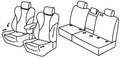 Set coprisedili Superior - Nero/Grigio - compatibile per Volkswagen Tiguan (12/23>) R-Line