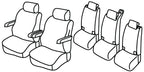Set coprisedili Superior - Nero/Rosso - compatibile per Volkswagen Multivan T7 (09/22>)