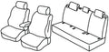 Set coprisedili Superior - Grigio/Nero - compatibile per Volkswagen Golf VIII 5p (01/20>) Life
