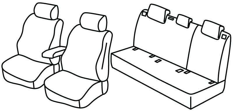 Set coprisedili Superior - Beige - compatibile per Volkswagen Golf VIII 5p (01/20>) Life