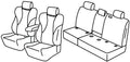 Set coprisedili Superior - Nero/Grigio - compatibile per Volkswagen Tiguan (12/23>)