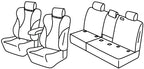 Set coprisedili Superior - Nero/Rosso - compatibile per Volkswagen Tiguan (12/23>)