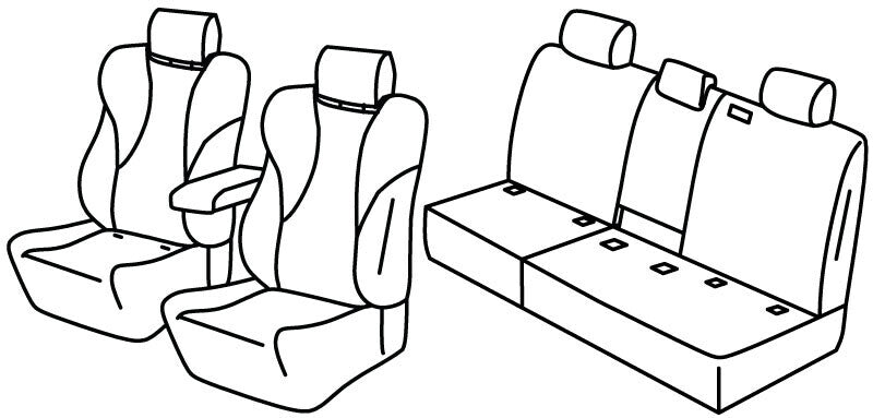 Set coprisedili Superior - Beige - compatibile per Volkswagen Tiguan (12/23>)