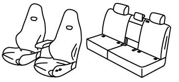 Set coprisedili Superior - Beige - compatibile per Volkswagen Tiguan (12/23>) R-Line