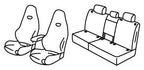 Set coprisedili Superior - Nero/Blu - compatibile per Volkswagen Tayron (11/24>) R-Line, Hybrid