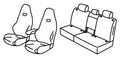 Set coprisedili Superior - Nero/Grigio - compatibile per Volkswagen Tayron (11/24>) R-Line, Hybrid