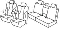 Set coprisedili Superior - Nero/Grigio - compatibile per Volkswagen Tayron (11/24>)