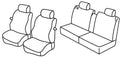 Set coprisedili Superior - Grigio/Nero - compatibile per Volvo C30 (10/06>03/13)