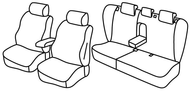 Set coprisedili Superior - Grigio/Nero - compatibile per Volvo S40 (01/04>12/12)