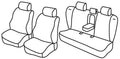 Set coprisedili Superior - Nero/Blu - compatibile per Volvo S60 (10/00>08/10) - Volvo S80 (01/98>04/06)