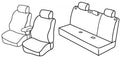 Set coprisedili Superior - Grigio/Nero - compatibile per Volvo V40 (09/12>05/20) - Volvo V40 Cross Country (01/13>05/20)