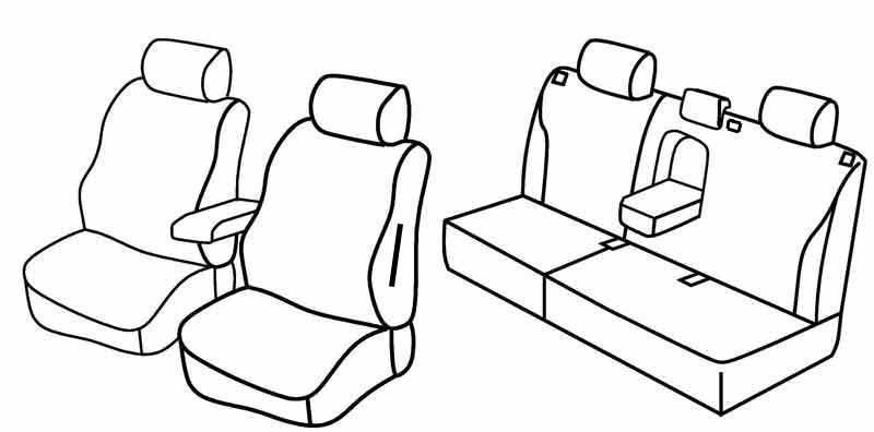 Set coprisedili Superior - Beige - compatibile per Volvo V50 sw (02/04>04/13)
