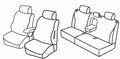 Set coprisedili Superior - Nero/Grigio - compatibile per Volvo V50 sw (02/04>04/13)